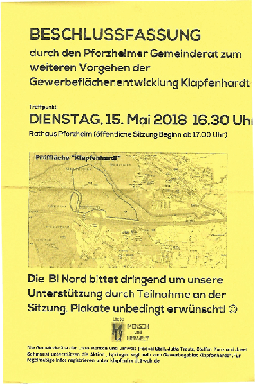 Bild: Am kommenden Dienstag, den 15.Mai 2018, wird der Pforzheimer Gemeinderat über den Antrag abstimmen..