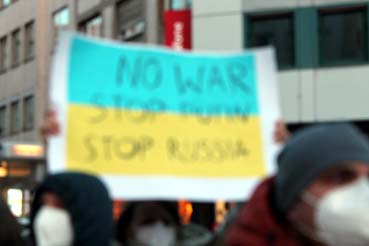 Bild: Protest gegen Putins Krieg (Foto: ron)