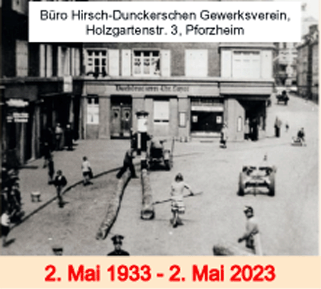 Bild: Büro der Hirsch- Dunckerschen Gewerkschaften in Pforzheim