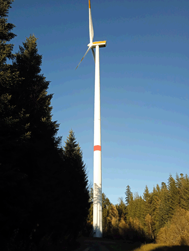 Bild: Windrad beim Windpark Simmersfeld (Foto: ron)